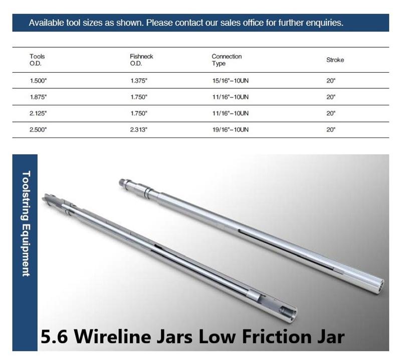 5.6 Wireline Jars Low Friction Jar