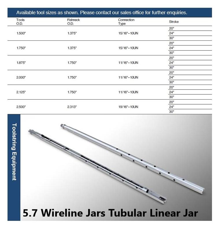 5.7 Wireline Jars Tubular Linear Jar