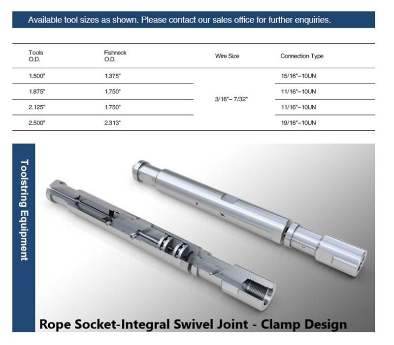 Rope Socket-Integral Swivel Joint -3.1 Clamp Design