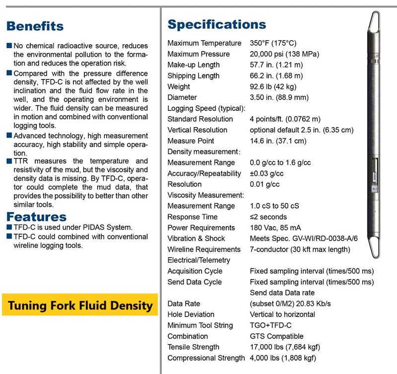 Tuning Fork Fluid Density Tool  TFD-C