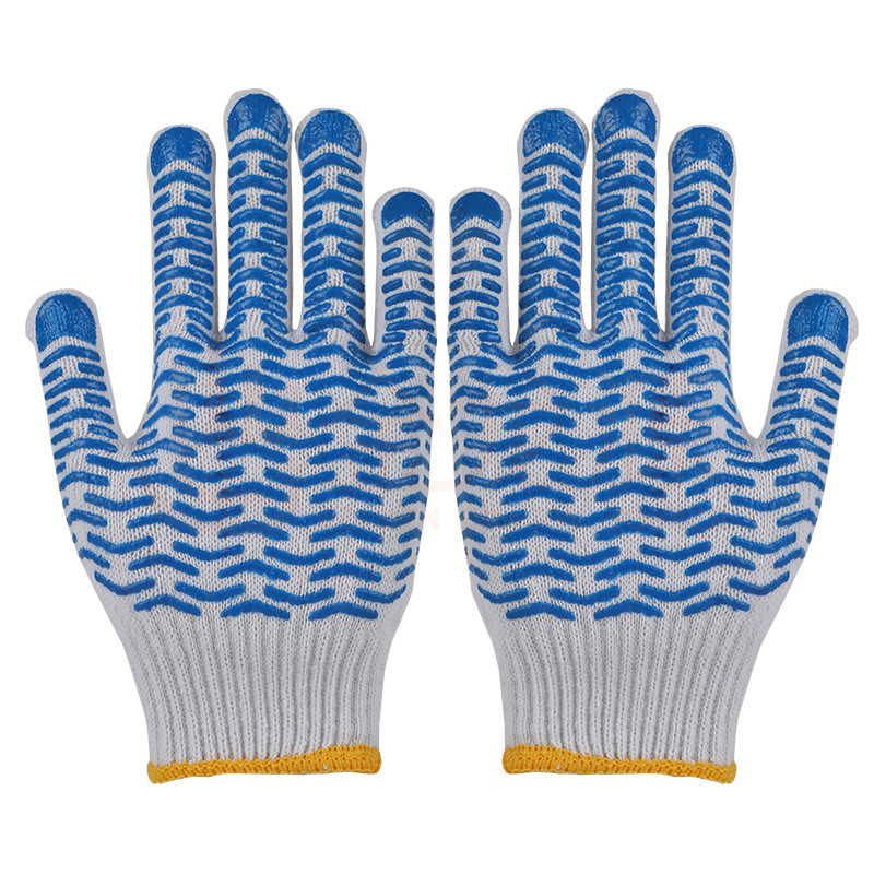 Cotton Gloves with Single Wave...