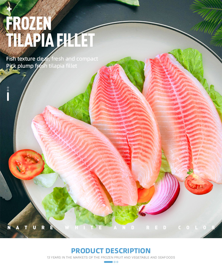 Wholesale bulk food frozen tilapia fillets Super delicious frozen fish fillets